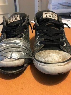 One of these "Converse" literally fell apart after just 45 days.