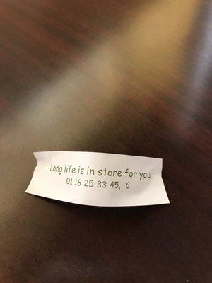 My fortune today