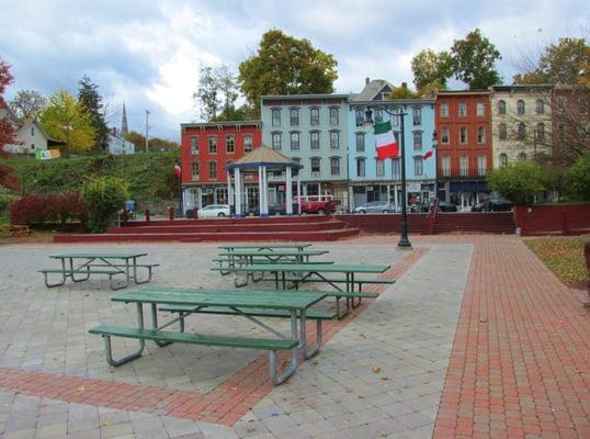 Picnic benches