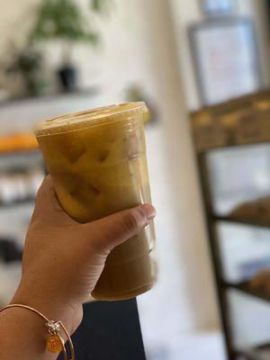 Cool down with an iced coffee from Lakou Cafe