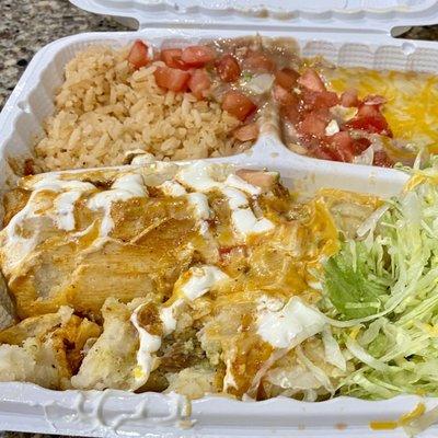 Tamale Plate Special to go - Wood Village Burrito Shop