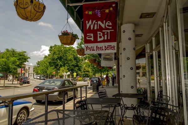 come enjoy a glass while you people watch the lively downtown scene here in Asheville!