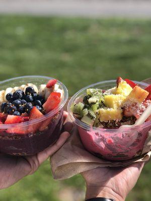 Original and pitaya bowl, soooo good!