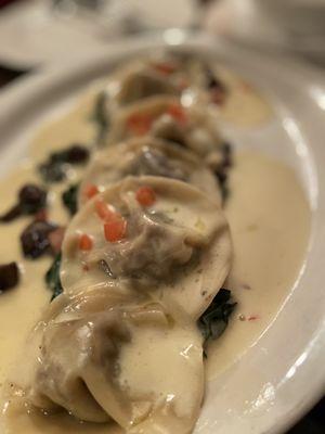 Mushroom ravioli