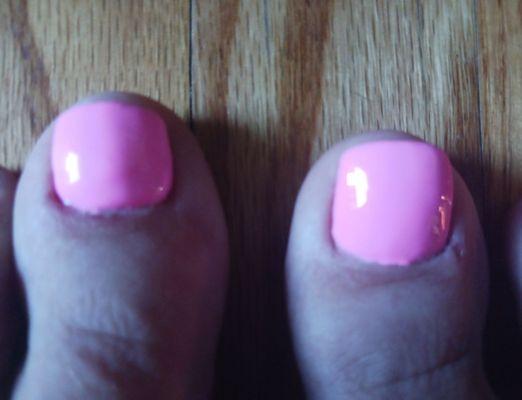 Horrible pedicure after 3 woman attempted to perform services I requested