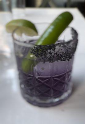 Spicy plum margarita