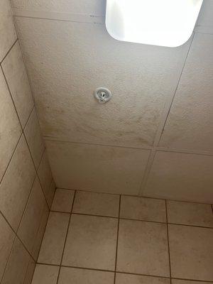 This is the filthy section of the shower floor where the elderly residence go in when they have a shower