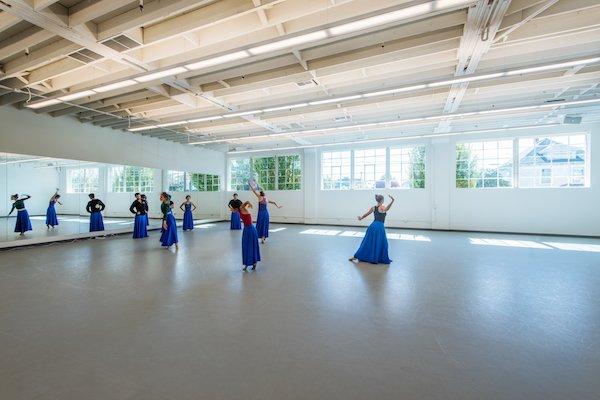 Company rehearsing "Blue" by Lucas Crandall in the Creative Center's larger studio.