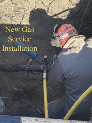 New gas service installation.