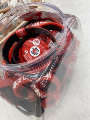 Red Nose Day bracelets