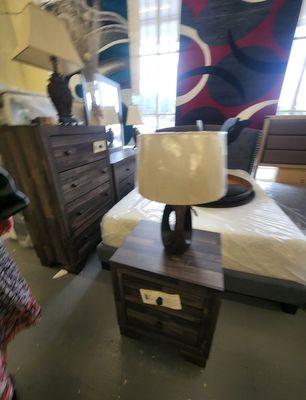 Nightstand table with lamp