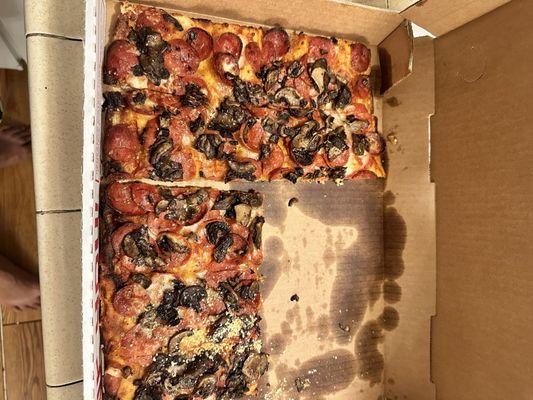 It is looks like $45 pizza ( double pepperoni and double mushroom)!!!