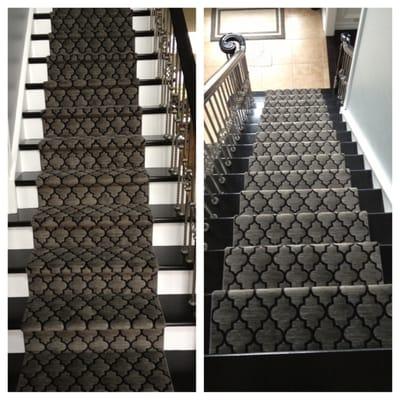 Beautiful stair runner installed by Kenny Carpets 4/25/13