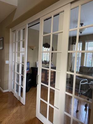 Our new sliding doors .