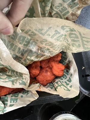 Hot boneless wings