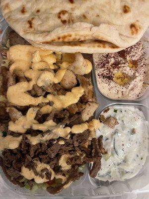 Triple Meat Plate With Pita Bread