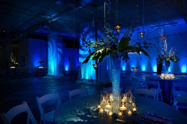 uplighting theme to enhance large ballroom