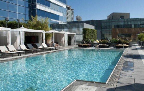 RITZ CARLTON LA  soaking in sunshine poolside