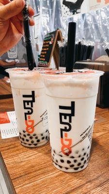 Almond Jasmine Milk Tea with Boba