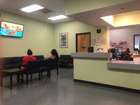 Waiting area and front desk