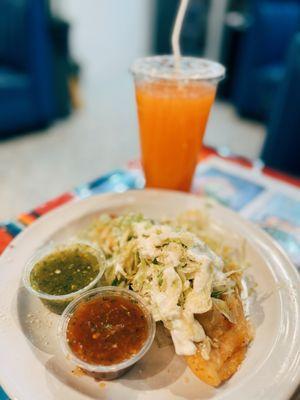 Deep fried quesadilla w/ Flor de Calabasa (&corn!)