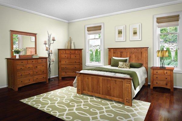 Mission Style bedroom furniture.