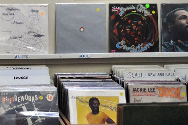 A choice selection of soul LPs.