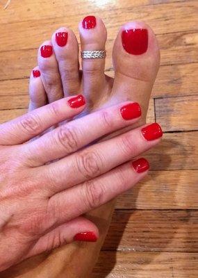 Gel manicure and pedicure color #27