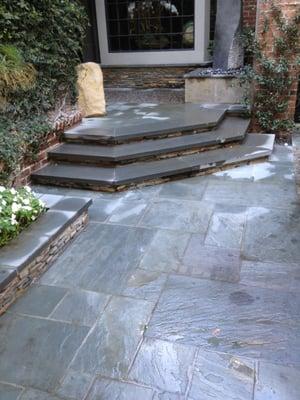 Blue Stone Hardscape Entry