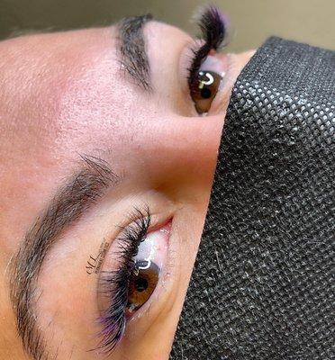 Colors eyelash extensions.