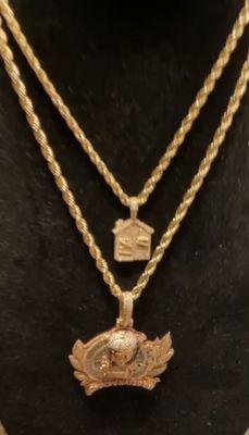 Custom traphouse pendant and custom HatedOn pendant