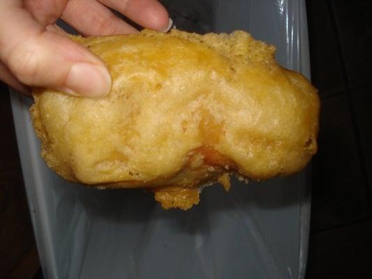 grease soaked batter dipped egg roll