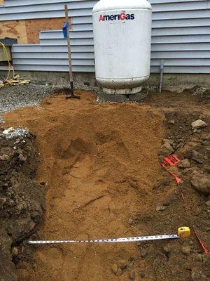 Would not change tank said sand was in the way. We placed sand next to tank for safety reasons. Offered to fix (five min work) They Left.