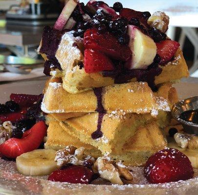 Vegan & GF Blueberry Explosion Waffle