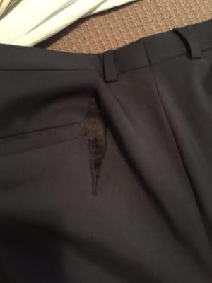 They ripped huge holes in these pants and when we complained they couldn't care less. $150 pants down the drain.