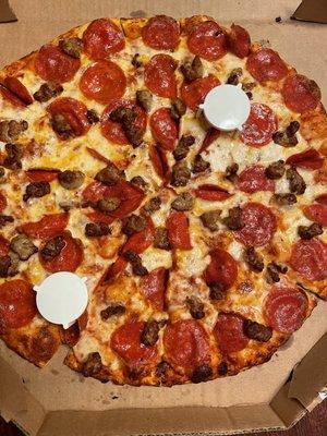 Large Pepperoni and Sausage