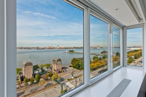 Cityproof Soundproof Window with 90 degree Corner Section - Facing the West Side Highway, NY