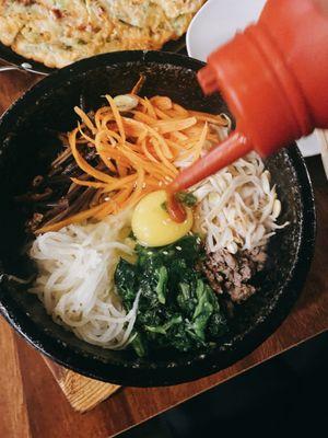 Hot stone bibimbap