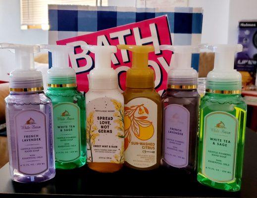 Replenishing my hand soaps with new scents. 6 for $27 with 20% off coupon, yes!!!