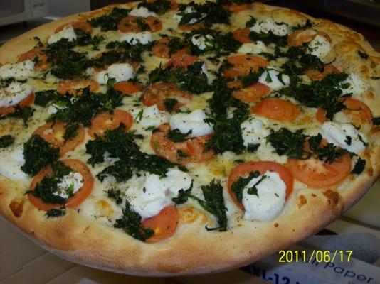 Our Spinach, Tomatoe, & Ricotta Pizza