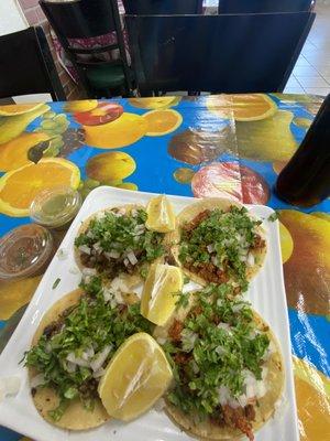 Tacos al pastor & asada