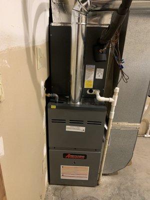 Amana dual fuel installation!  Heat pump and furnace hybrid system.