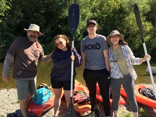 Our family enjoying the kayaks!