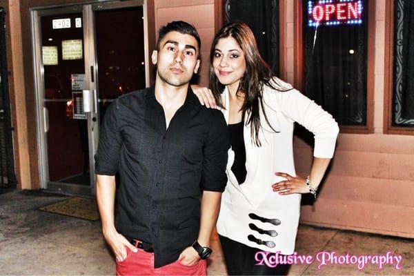 Jon & owner Tamana posted in front of Red Room!