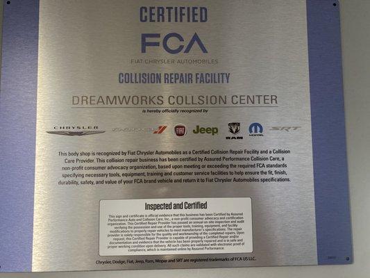 FCA Certified