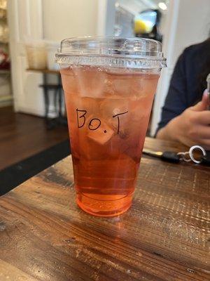 Blood orange iced tea