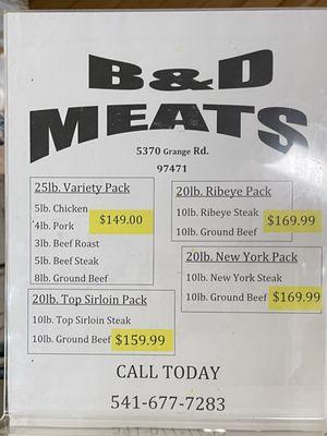 Meat packages