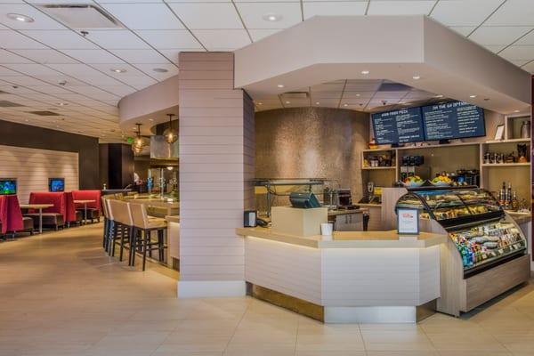 grab n' go at the Boulevard Market Cafe  - located in the lobby of the Crowne Plaza LAX