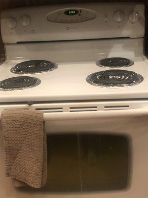 Oven dirty (before our attempted use)