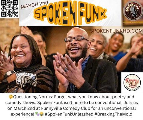 The fun we have at SPOKEN FUNK...where POETRY and COMEDY meet!  www.spokenfunkHD.com